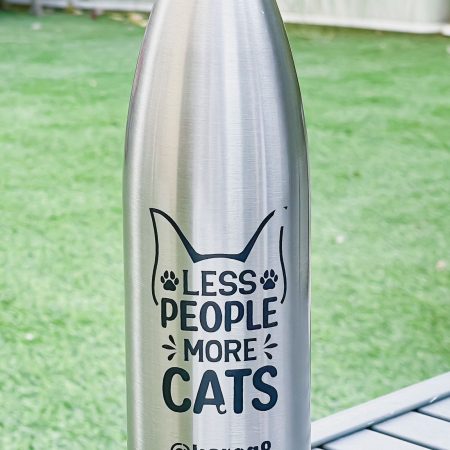 Less people more cats bottle