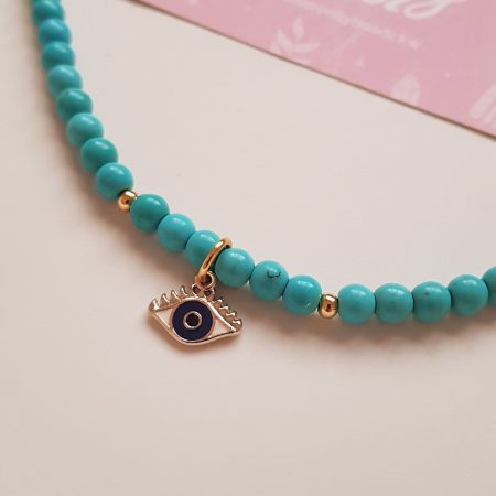 Evil eye turquoise necklace