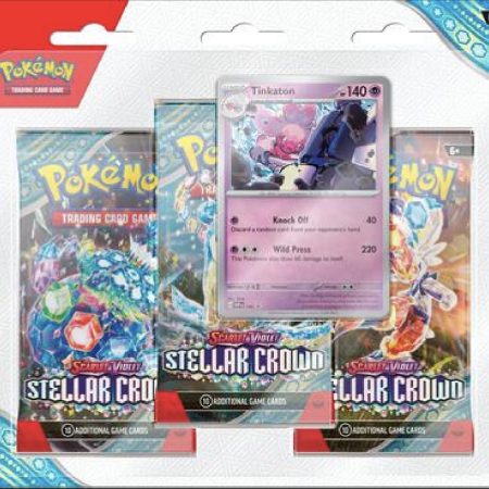 Pokémon Stellar Crown 3 Pack Blister (Tinkaton promo)