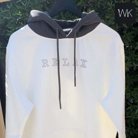 WK TURKISH WHITE ON CHARCOAL LIMITED EDITION HOODIE