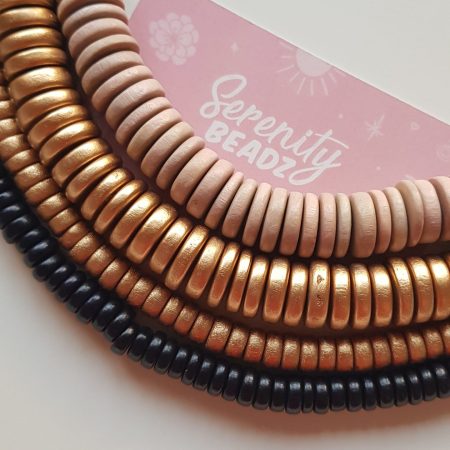 Wood rondelle beads