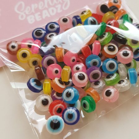 Plastic eye beads