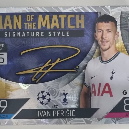 Signed Ivan Perisic Topps Match And Attax Card MOTM