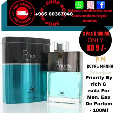 Priority By Rich & Ruitz Eau de Parfum for Men 100 ML