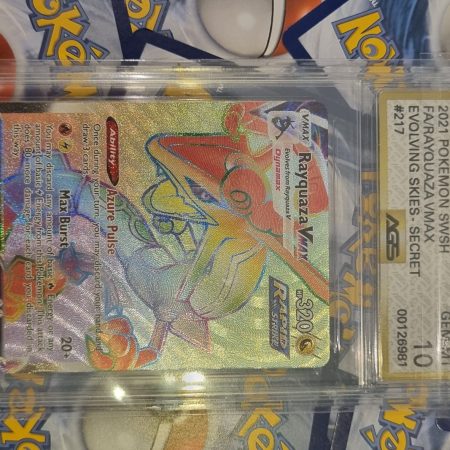 Pokemon AGS 10 Rayquaza Vmax Rainbow Rare Secret Card