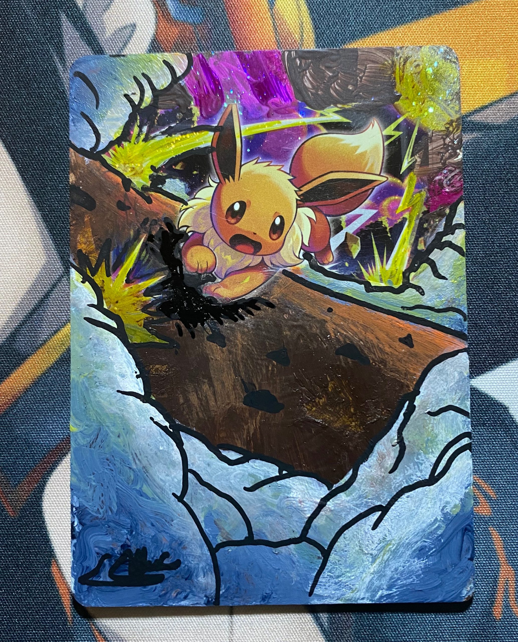 Eevee Pokémon custom artwork card