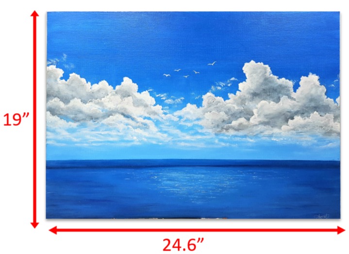 Seascape ; Acrylic painting ; 24.6" * 19"