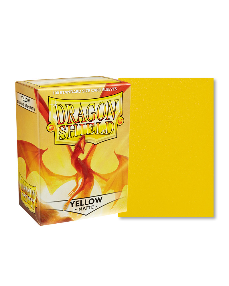 Dragon Shield Matte Yellow - Standard Size Sleeves 100 ct