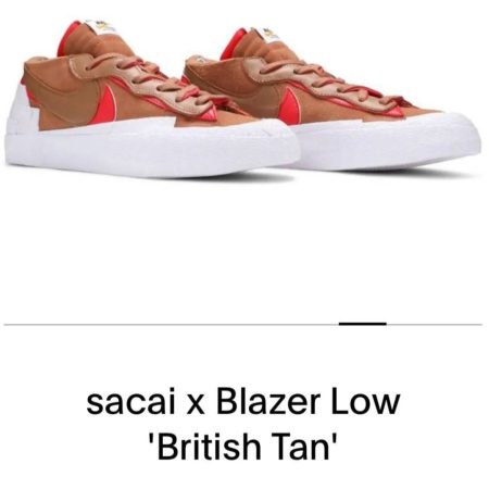 Nike sacai Blazer low British tan