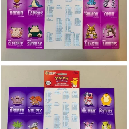 1999 Pokemon Sandylion Sticker Sheets