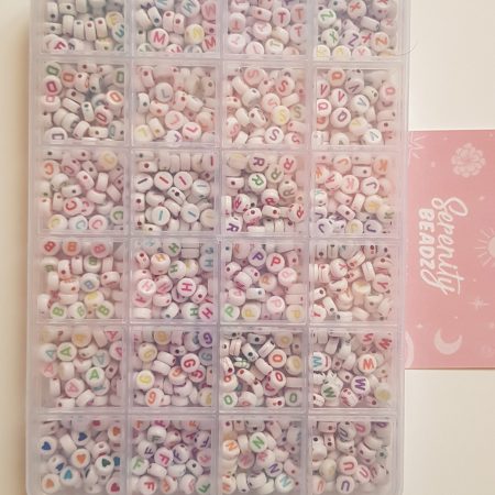 DIY letter beads multicolour