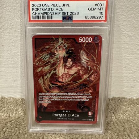 PSA 10 Portgas D Ace Championship Parallel  OP03-001 One Piece Card