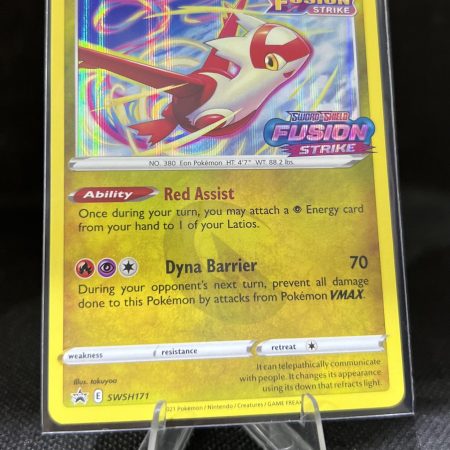 Latias SWSH171 HOLO RARE BLACK STAR PROMO Fusion Strikes Pokemon TCG Card NM