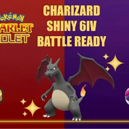 Shiny Charizard Tera type dragon Scarlet and Violet