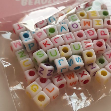 Letter beads colour square