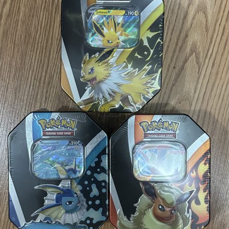 Flateon/vaporeon/jolteon tin collection