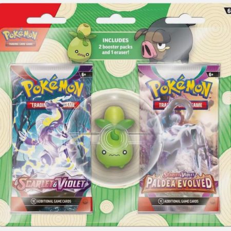 Pokemon TCG Back to School Eraser Blister Pack Smoliv Bundle