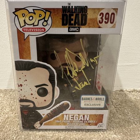 JEFFREY DEAN MORGAN SIGNED WALKING DEAD NEGAN 390 FUNKO POP   Swau COA +++