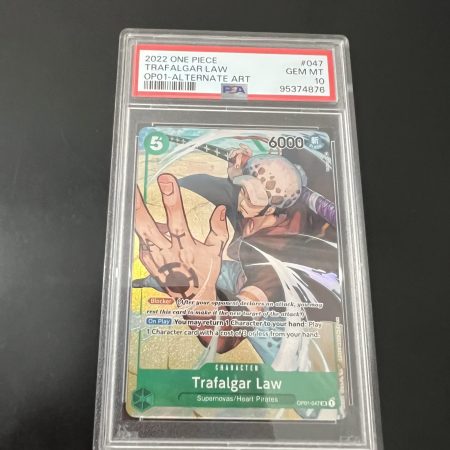 Pre Errata OP01 TRAFALGAR LAW Alt Art PSA 10