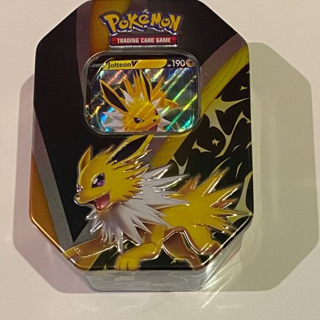 Pokemon tcg Jolteon V tin ( Has all items but isnt sealed/wrapped
