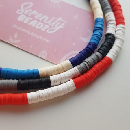 Trio colour polymer beads