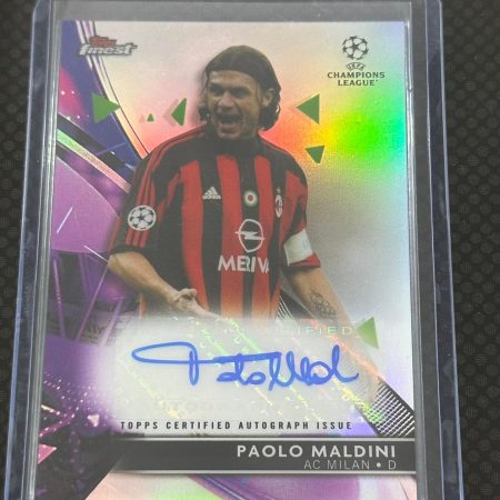 PAOLO MALDINI 2021 TOPPS FINEST UEFA  AUTO /200