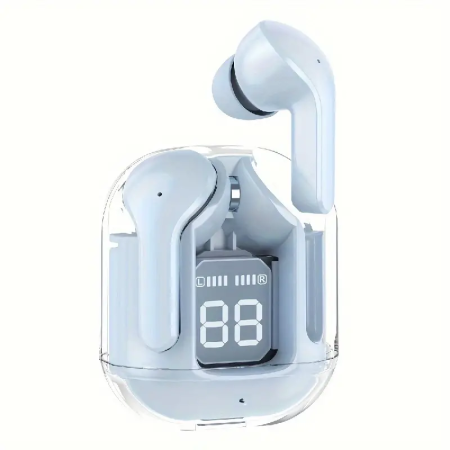 TWS Transparent Sports Earbuds With Stereo Sound For Driving, Meeting & Exercise