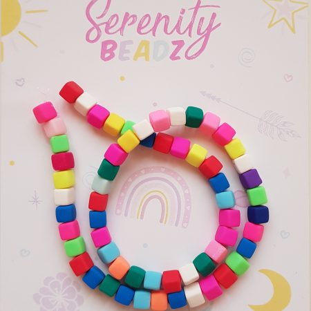 Cubed colourful beads
