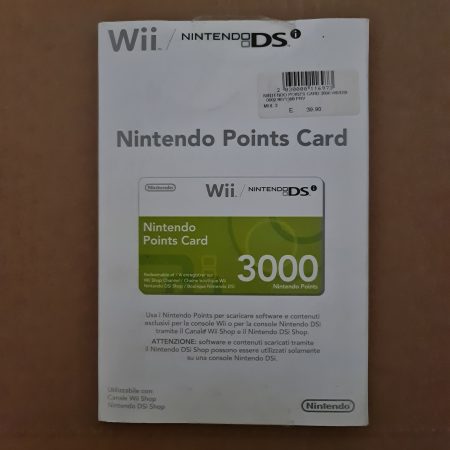 (Opened, unused, not redeemable) - Wii / Nintendo DS - Nintendo Points Card