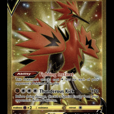 2021 Pokemon SWSH Brilliant Stars 182/172 Galarian Zapdos V