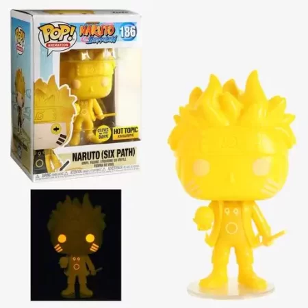 Funko Pop! 186 Naruto Shippuden Six Path Glow in The Dark GITD Yellow Hot Topic Exclusive Figure