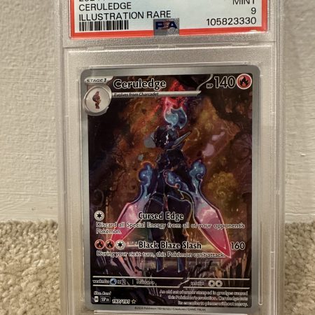 PSA 9 - Ceruledge 197/191 Sv08: Surging Sparks Illustration Rare