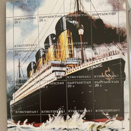 Kyrgyzstan 2000 Titanic Stamps sheet