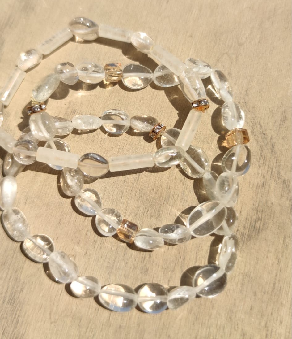 Clear Quartz Natural Stone Bracelet