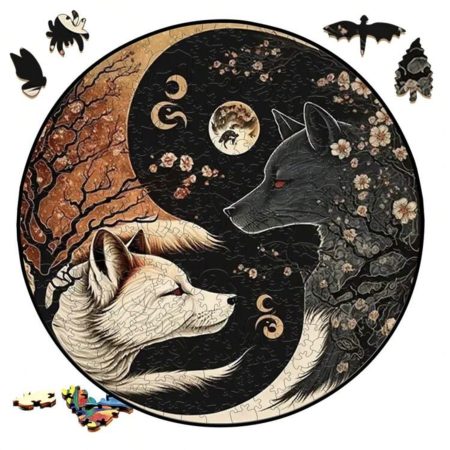 Yin & Yand Wolfs ( 300 Pcs ) Wood Made Puzzle