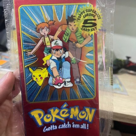 Topps Super Size Chrome 5 Pokemon Card Set New/Sealed