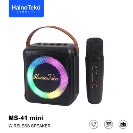 HainoTeko Germany MS-41 Mini Wireless Bluetooth Portable Speaker with Mic Black