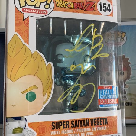 Vegeta funko pop signed by Japanese voice actor