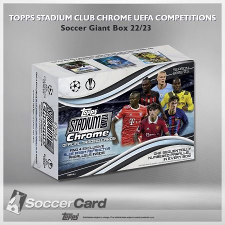 Topps Stadium Club Chrome UEFA Club Competitions Soccer Giant Box 22/23 -Sealed