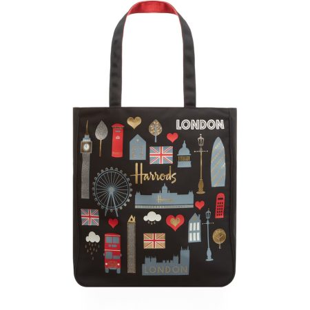 Harrods Glitter London Tote Bag