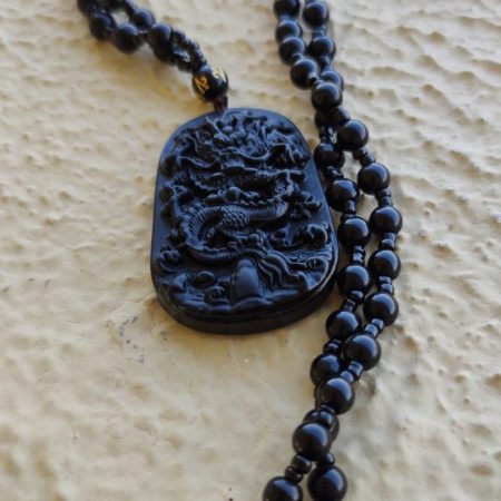 Black obsidian Hanging Ornament
