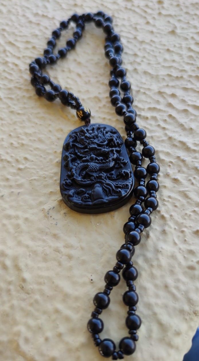 Black obsidian Hanging Ornament