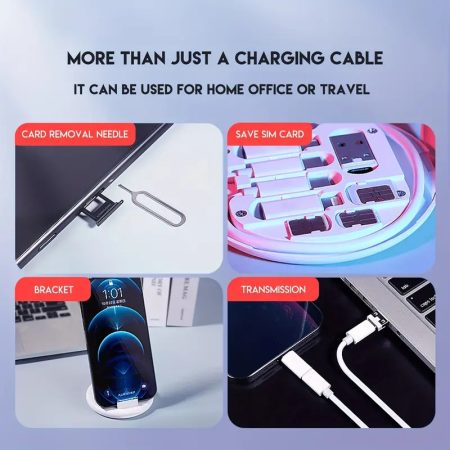 6 in 1 60W Multifunctional Data Cable Storage Box Set