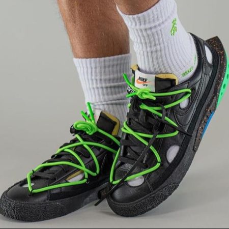 Nike Blazer low Off-White Black Electro Green