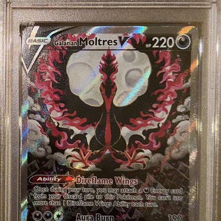 PSA 10 GEM MINT Galarian Moltres V 177/198 Alt Art Chilling Reign Pokemon Card