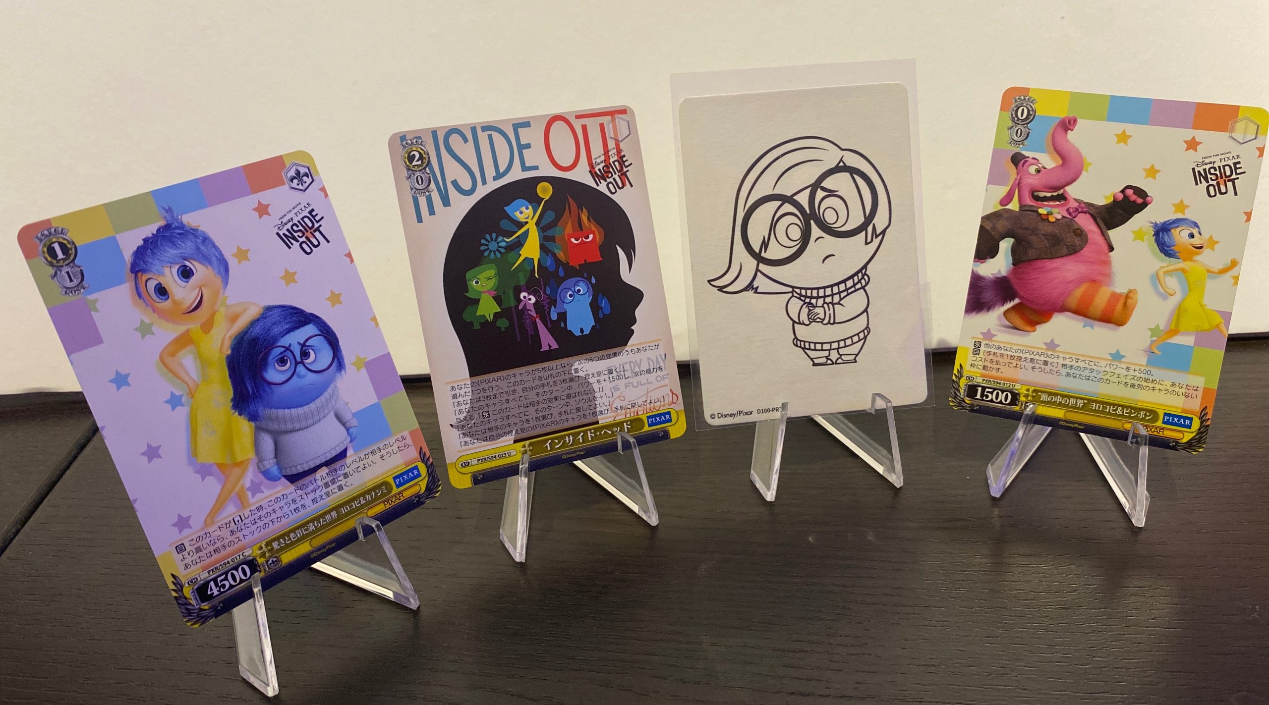Disney Inside Out Cards Set Of 4 Cards