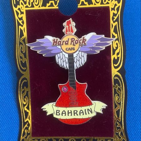Hard Rock Cafe Bahrain Winged Guitar 1 pin