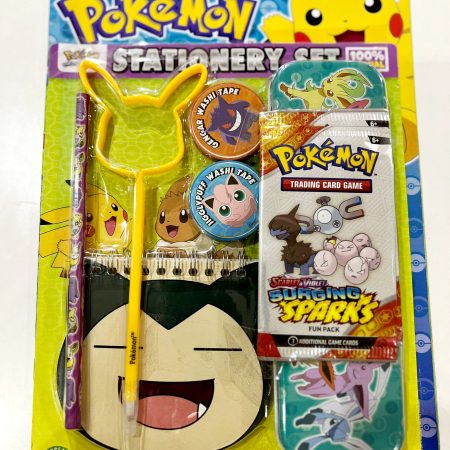 Pokemon magazine #102 2025 + 2 fun packs Surging sparks cards & Stationery set