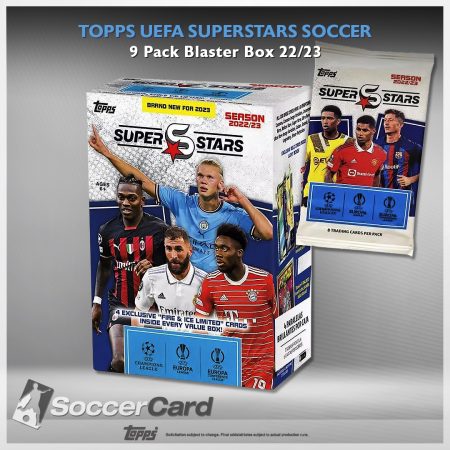 Topps UEFA SuperStars Soccer-9 Pack Blaster Box 22/23 !