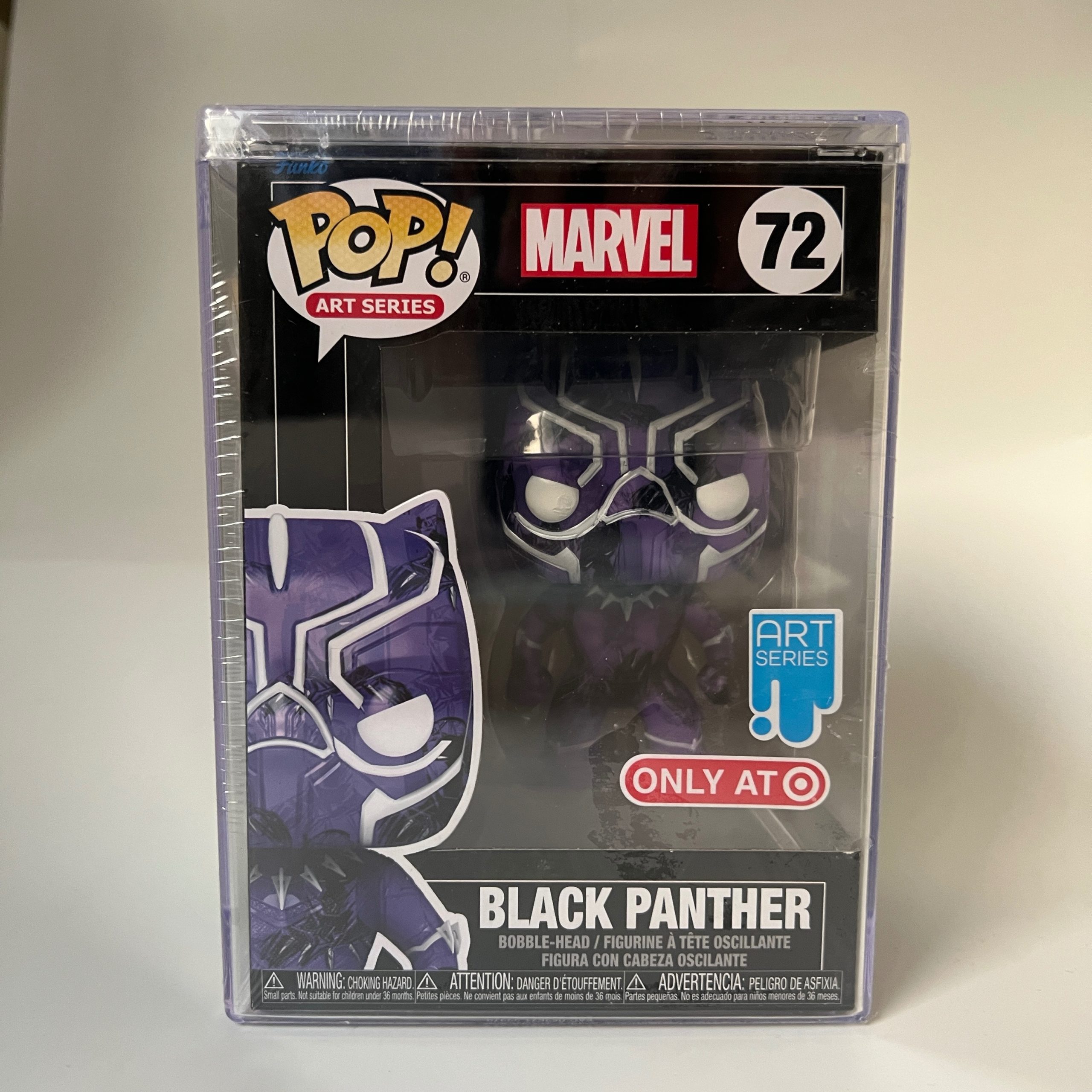 Funko Pop! Marvel Art Series Black Panther #72 Target Exclusive + HARDCASE PROTECTOR